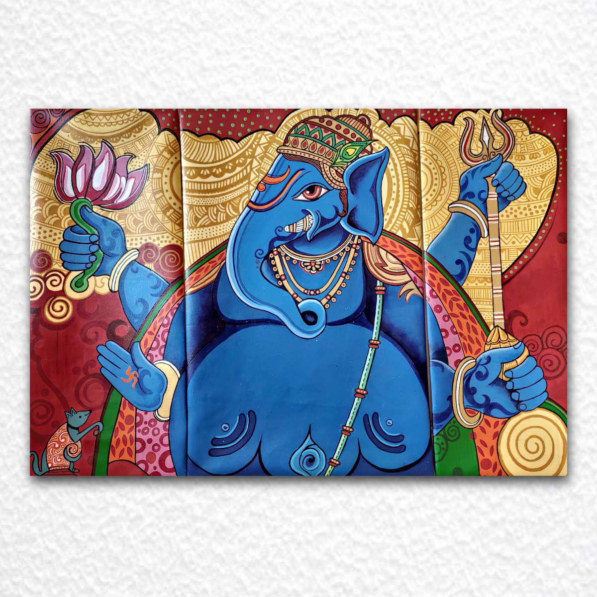 Blue Royal Ganesha - Painting
